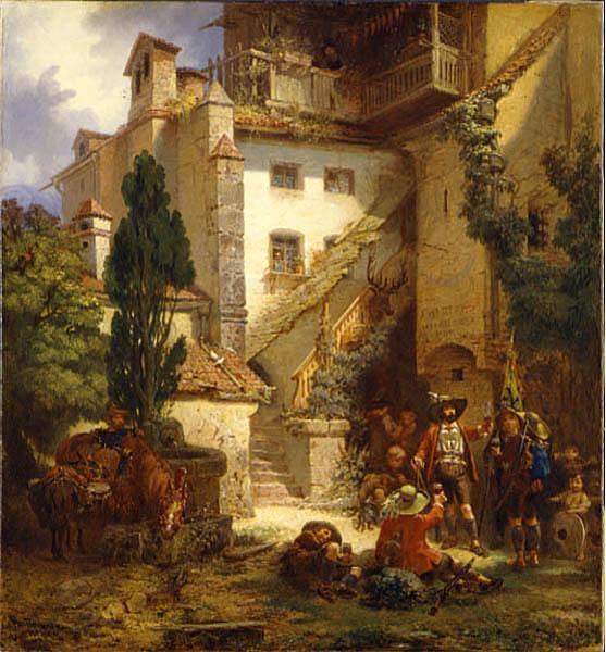 Johan Christoffer Boklund Marksmen in Merano oil painting picture